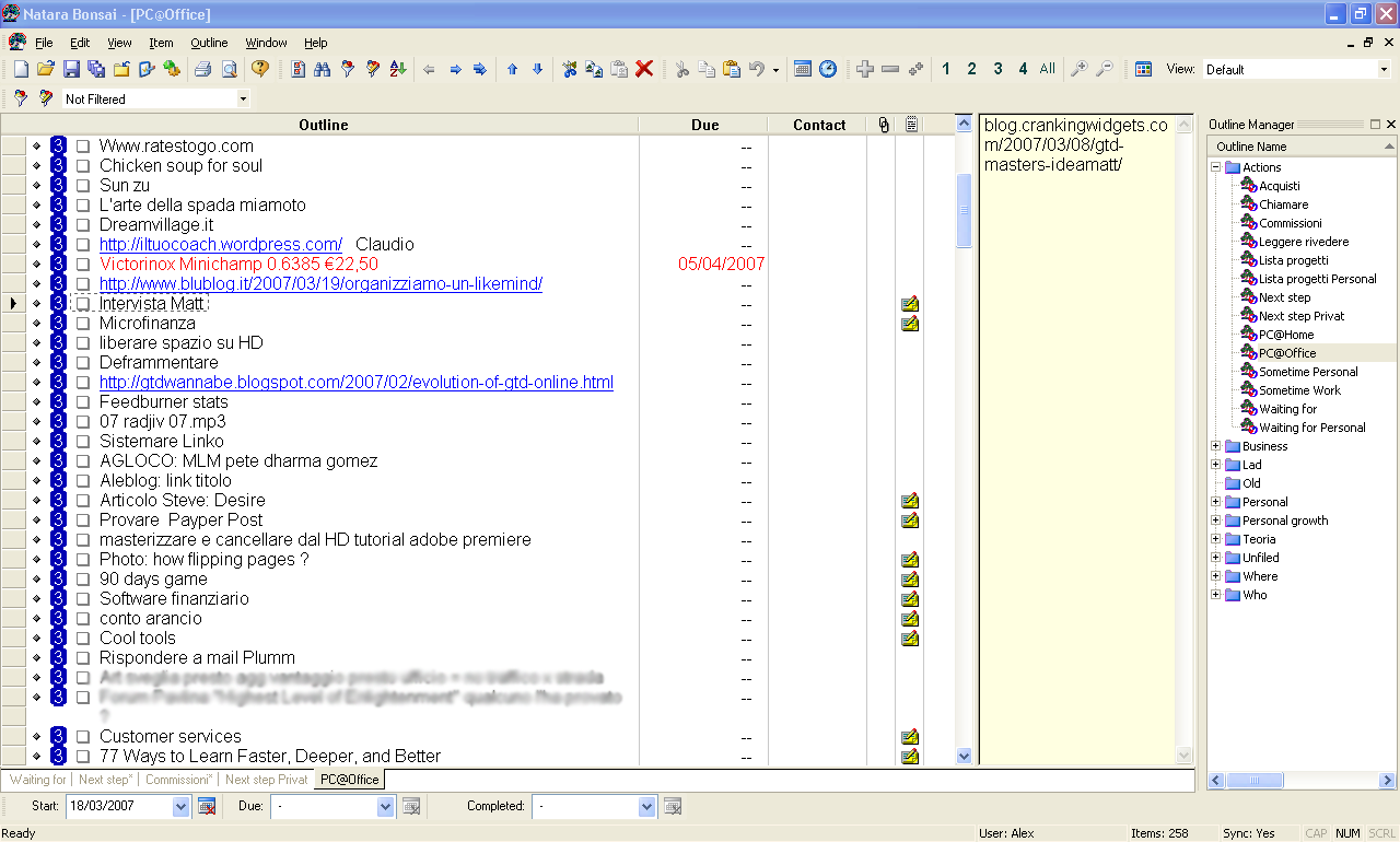 GTD - lista PC@Office