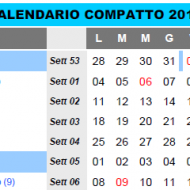 Calendario compatto 2016