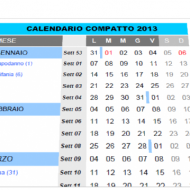 Calendario compatto 2013